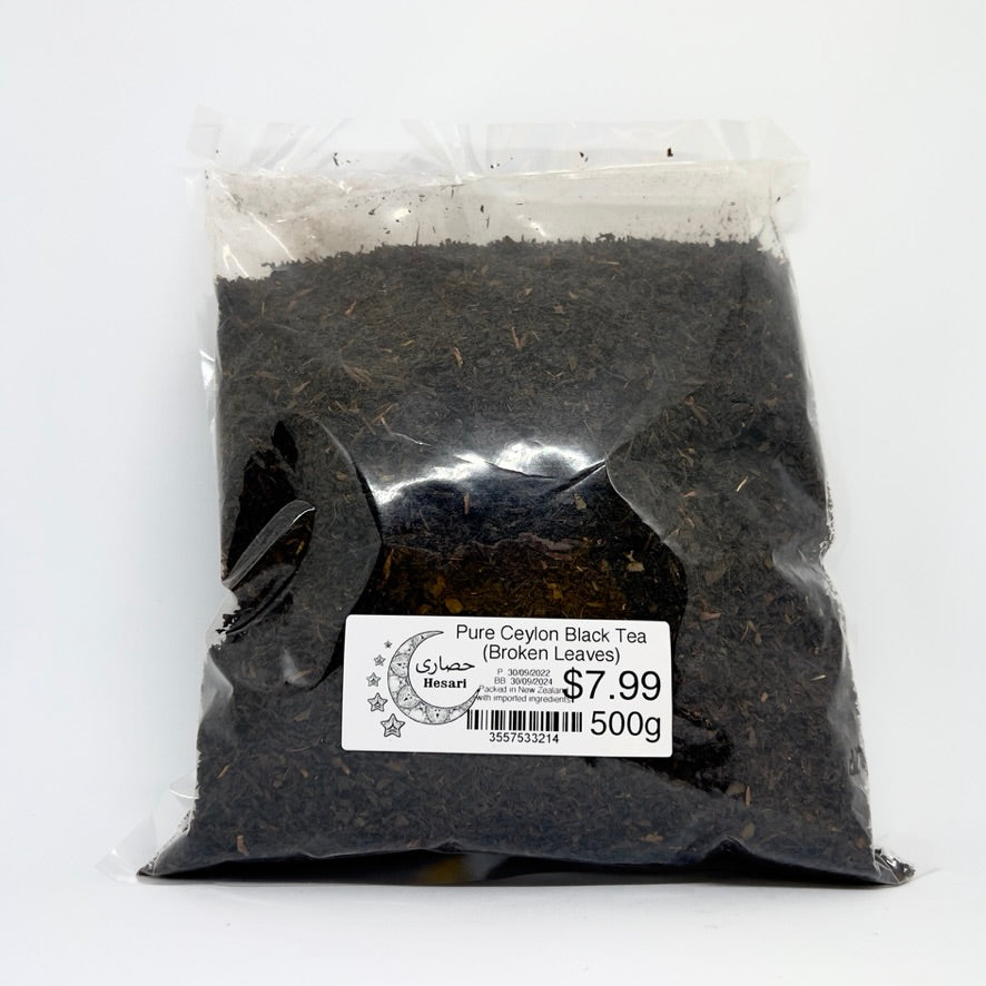 HESARI Pure Ceylon Black Broken Tea Leaves 500g