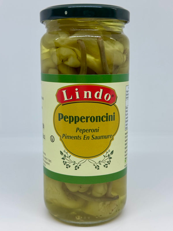 LINDO Pickled Hot Peppers 'Pepperoncini' 454g