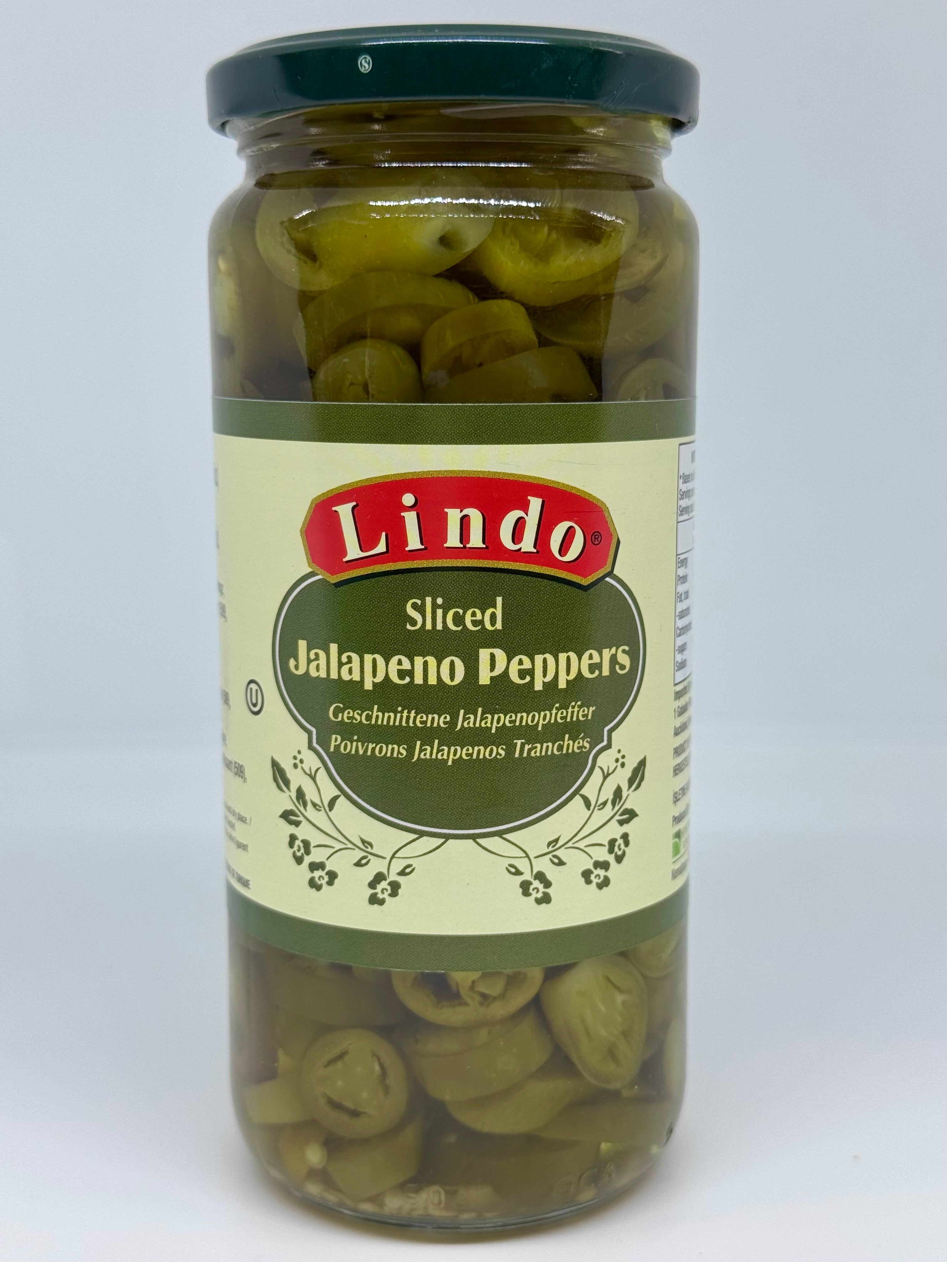 LINDO Sliced Jalapeno Peppers 454g