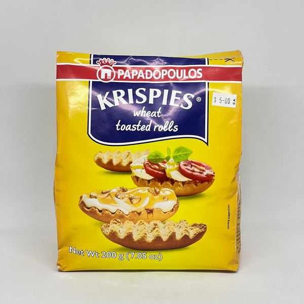 PAPADOPOULOS Krispies Wheat Toasted Rolls 200g