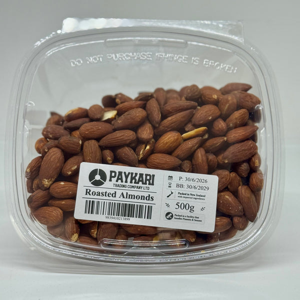 PAYKARI Roasted Unsalted Almonds Container 500g