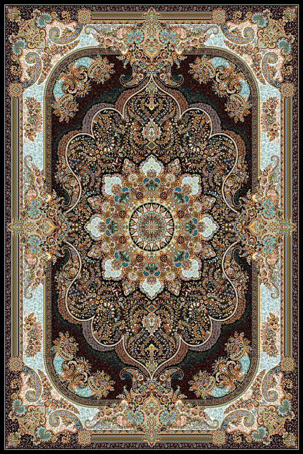 7474 Navy Traditional Persian Area Rug