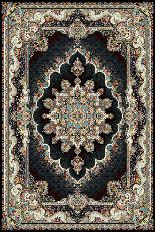 7475 Navy Traditional Persian Area Rug