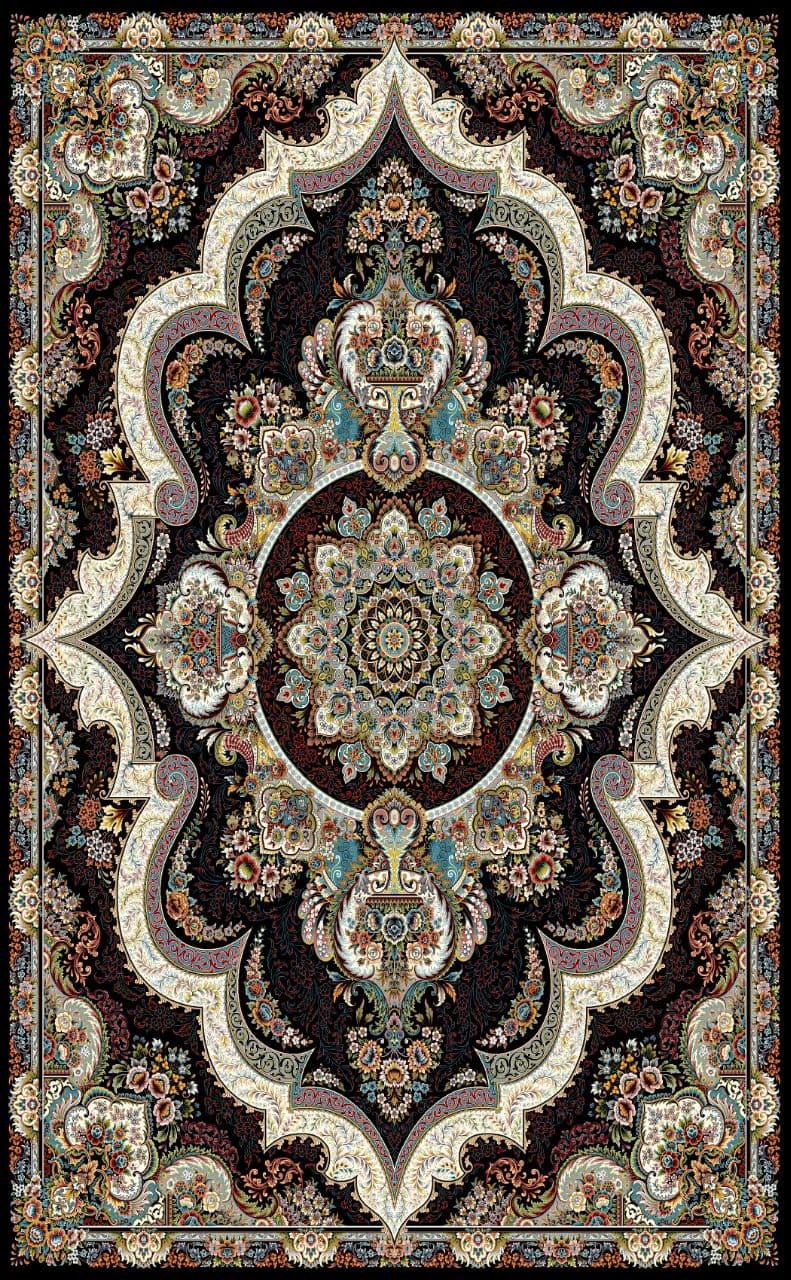 7488 Navy Traditional Persian Area Rug