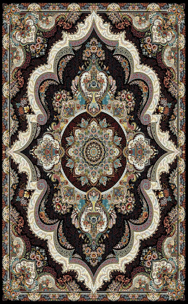 7488 Navy Traditional Persian Area Rug