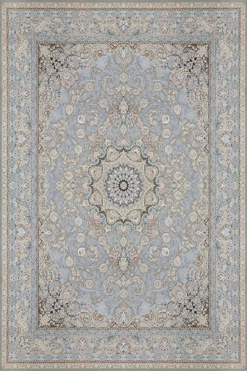 7608 Silver Traditional Persian Area Rug