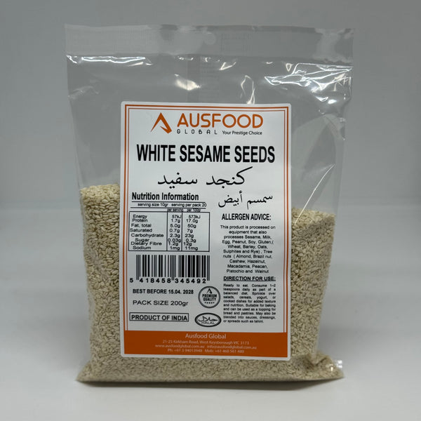AUSFOOD White Sesame Seeds 200g