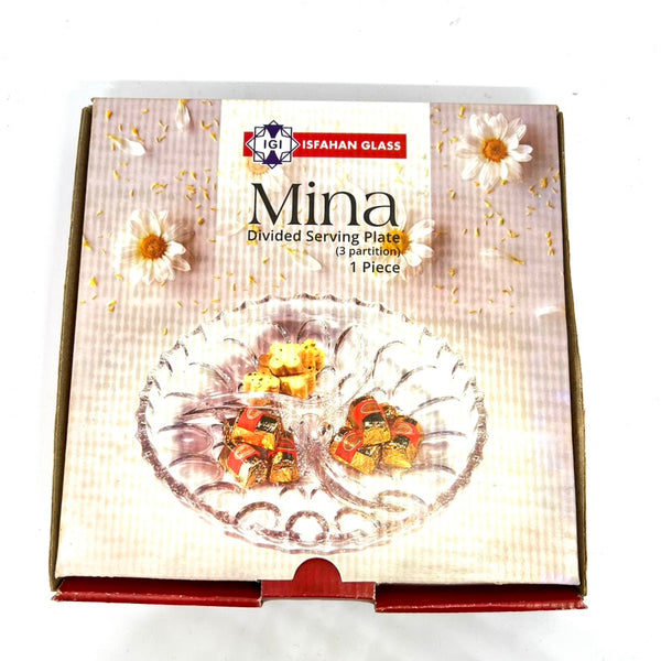 IGI Mina Glass Fruit Tray - 3 Partition