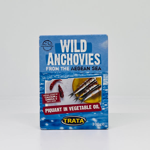 TRATA Wild Anchovies w/ Piquant in Vegetable Oil 100g