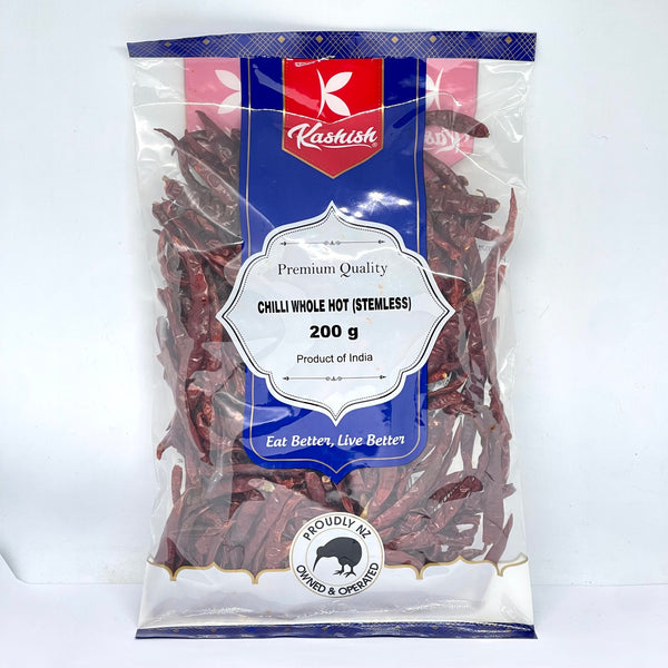KASHISH Stemless Hot Whole Chilli 200g