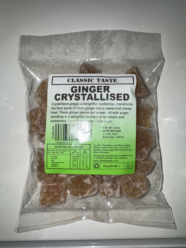 CLASSIC TASTE Crystallised Ginger 200g