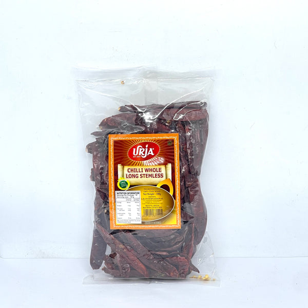 URJA Dried Chilli Whole Long Stemless 100g
