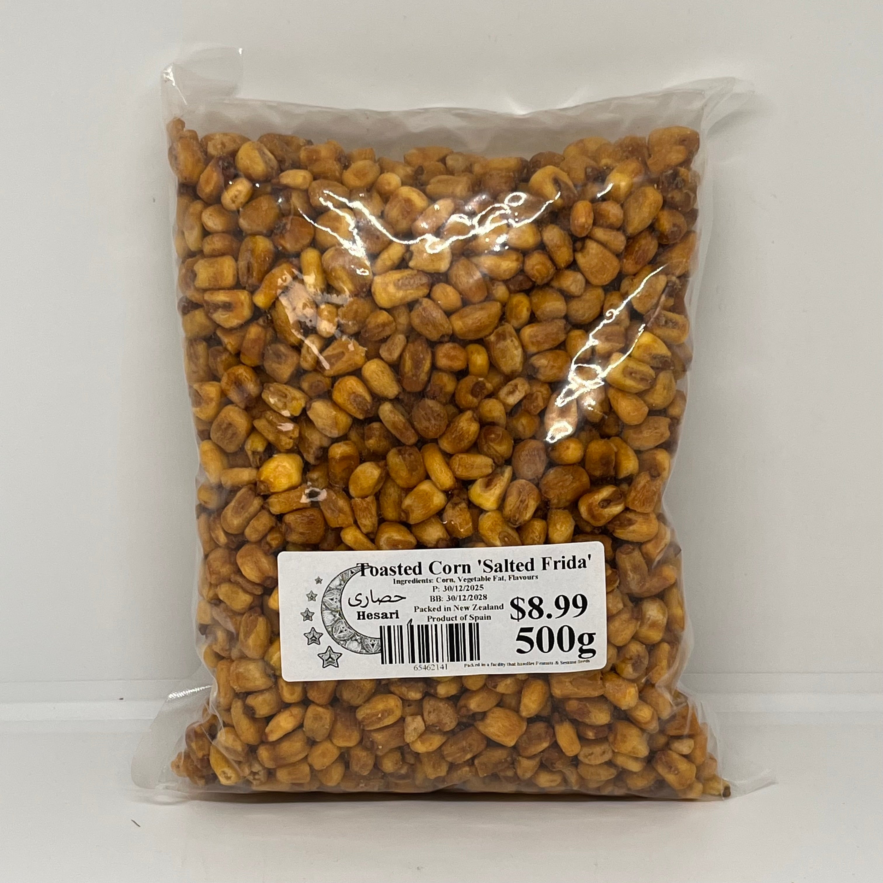 HESARI 'Salted Frida' Toasted Corn Poly Bag Snacks 500g