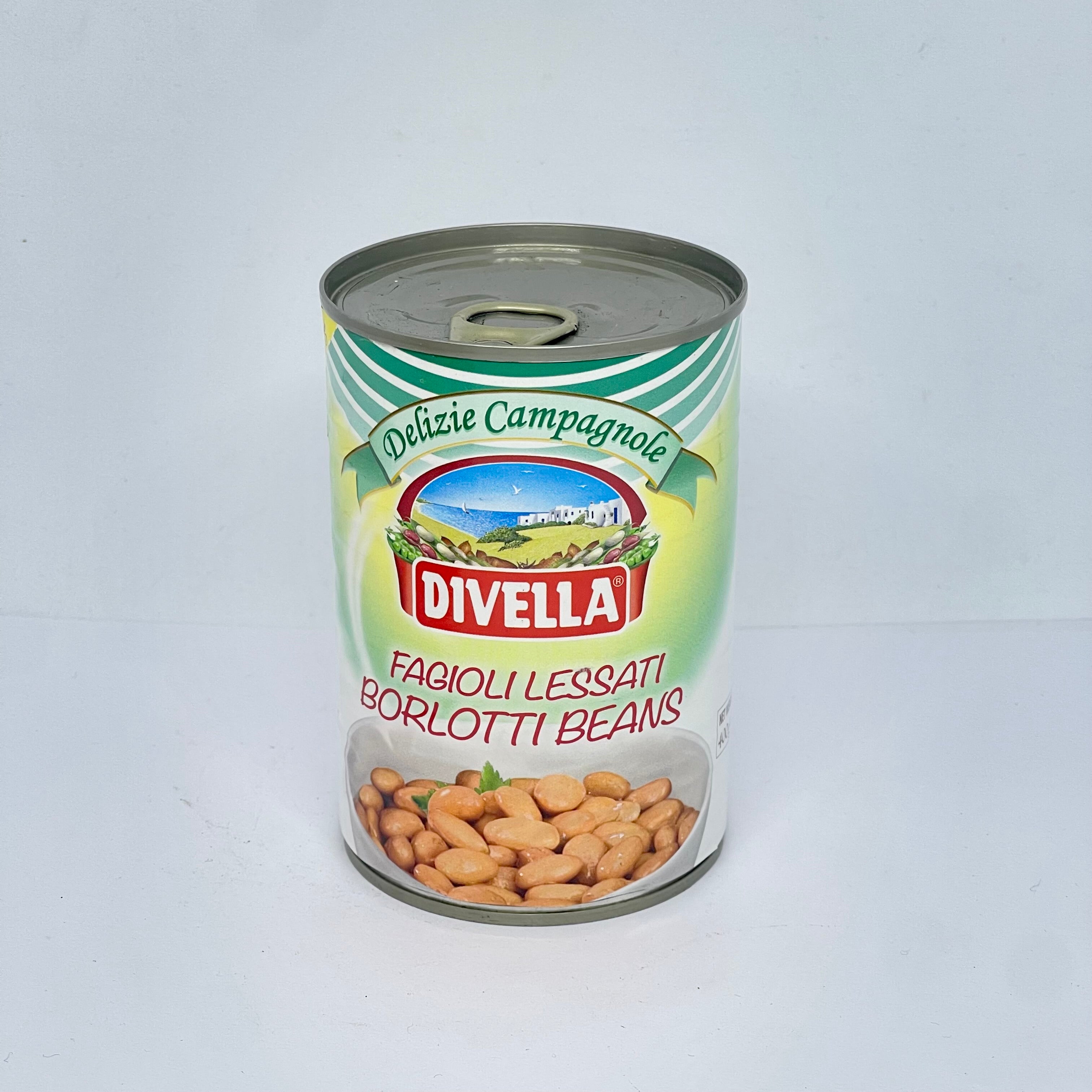 DIVELLA Fagioli Lessati 'Borlotti Beans' 400g