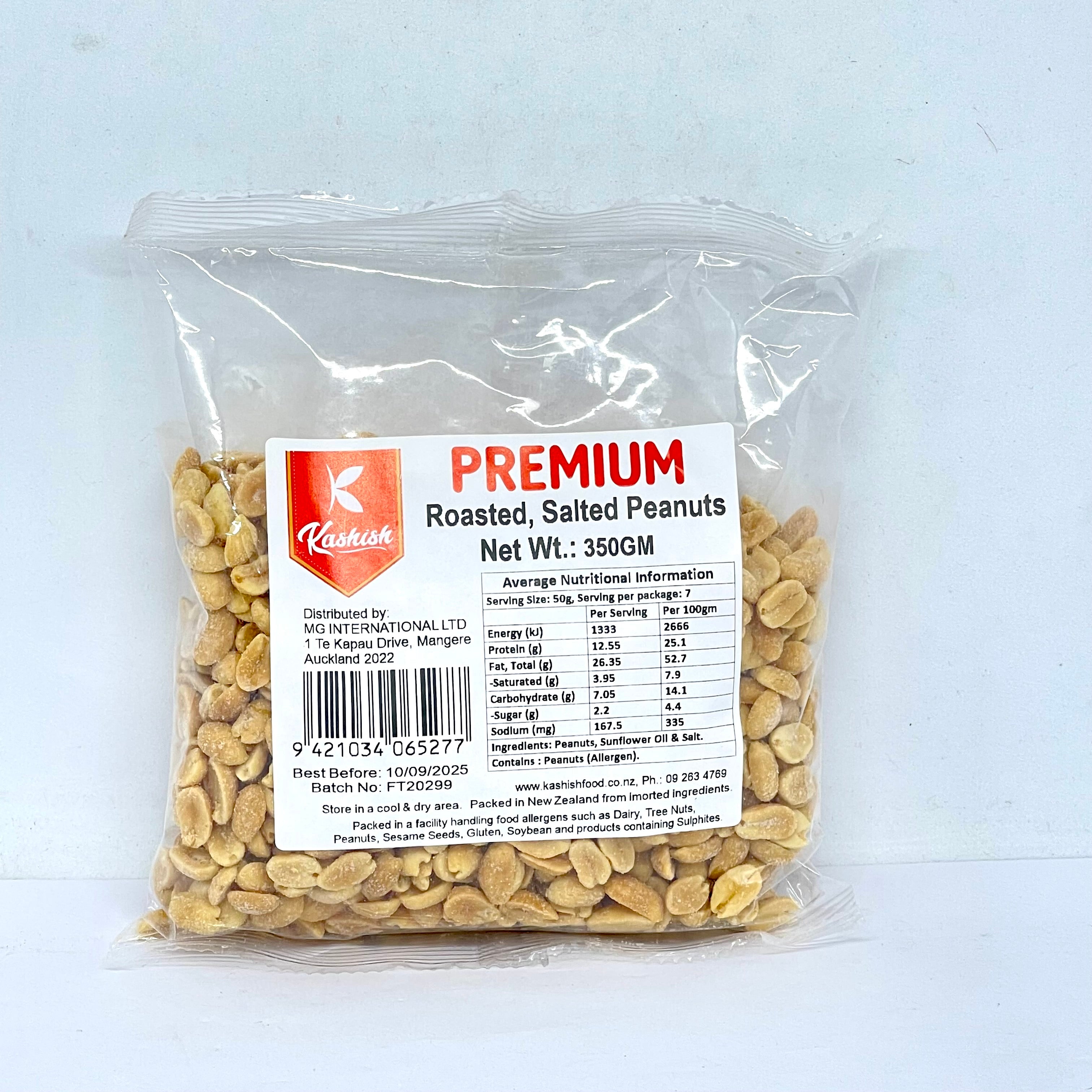 KASHISH Roasted & Salted Peanuts 350g