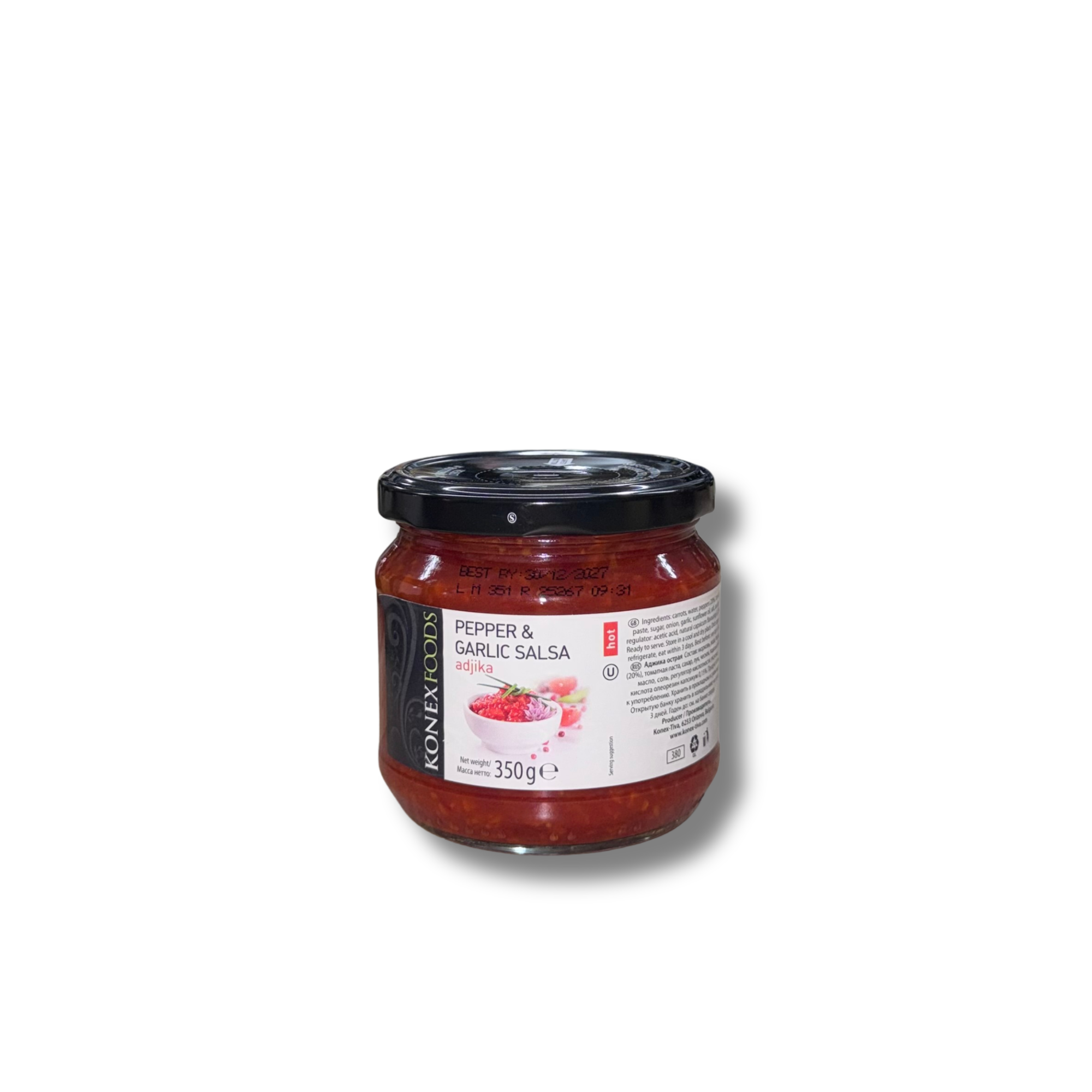 KONEX Adjika Pepper & Garlic Hot Salsa 350g