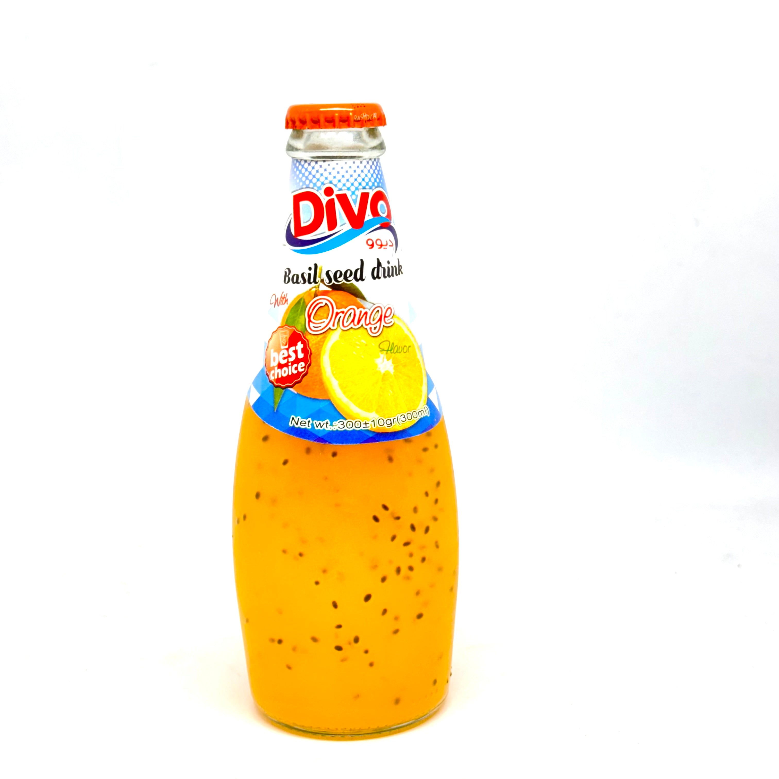 DIVO Orange Drink w/ Basil Seeds 300mL