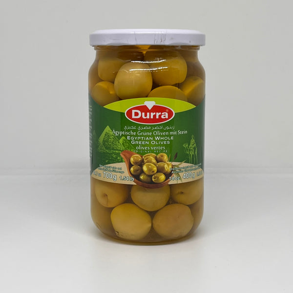 DURRA Jumbo Egyptian Whole Green Olives 700g