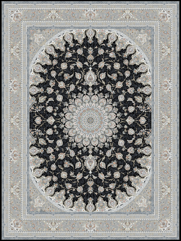 Azin Navy Traditional Area Rug