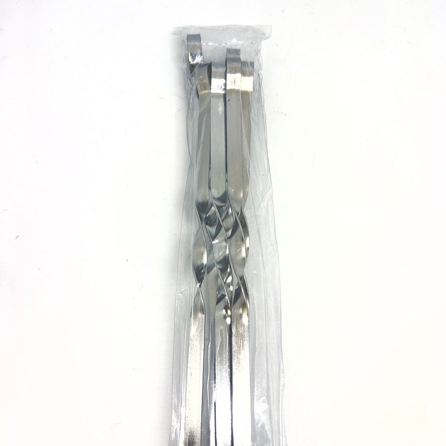 BA12-06 SS n/s Twist Skewers 50cm*1cm 6PK