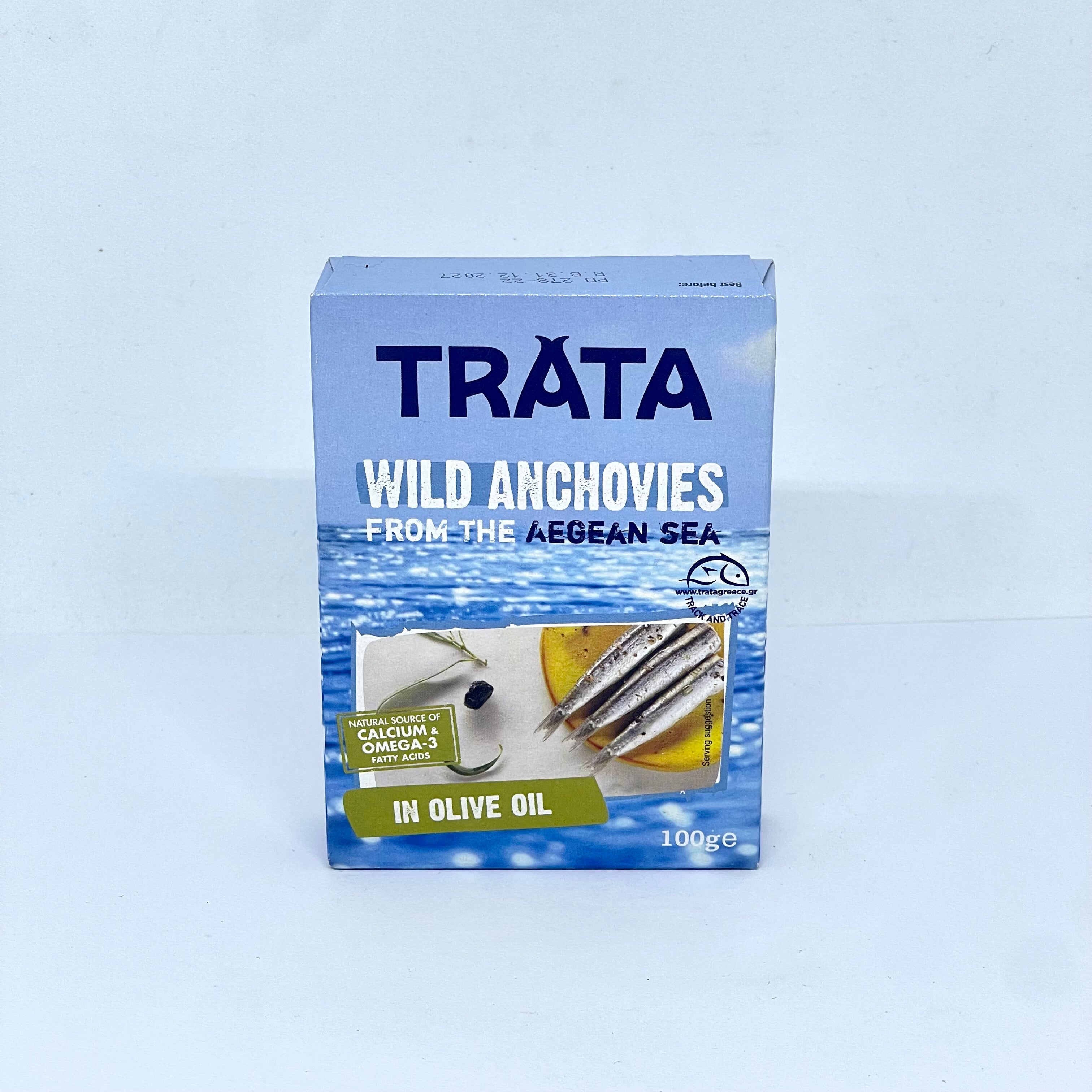 TRATA Wild Anchovies w/ Olive Oil 100g