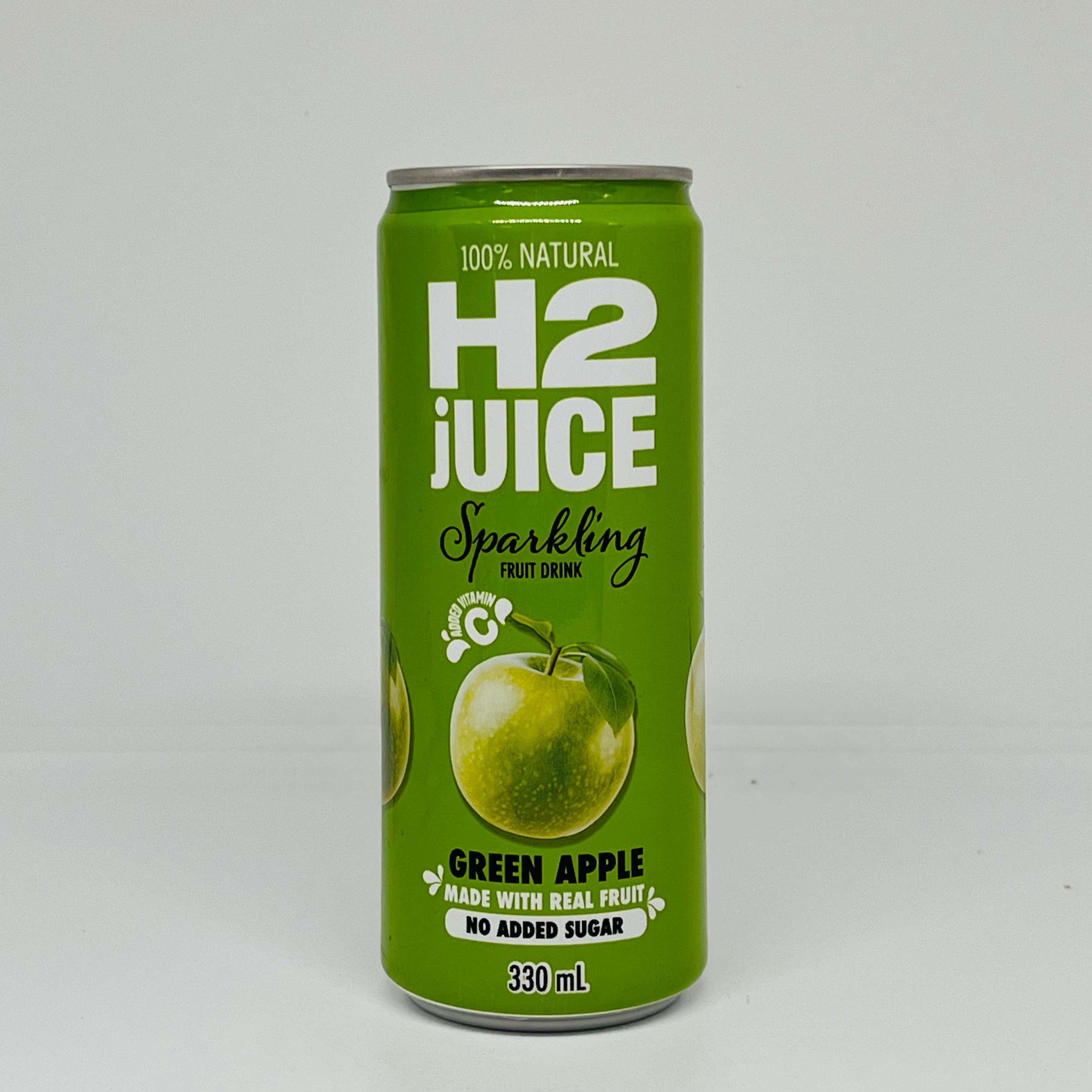 H2JUICE Green Apple Sparkling Fruit Drink 330ml