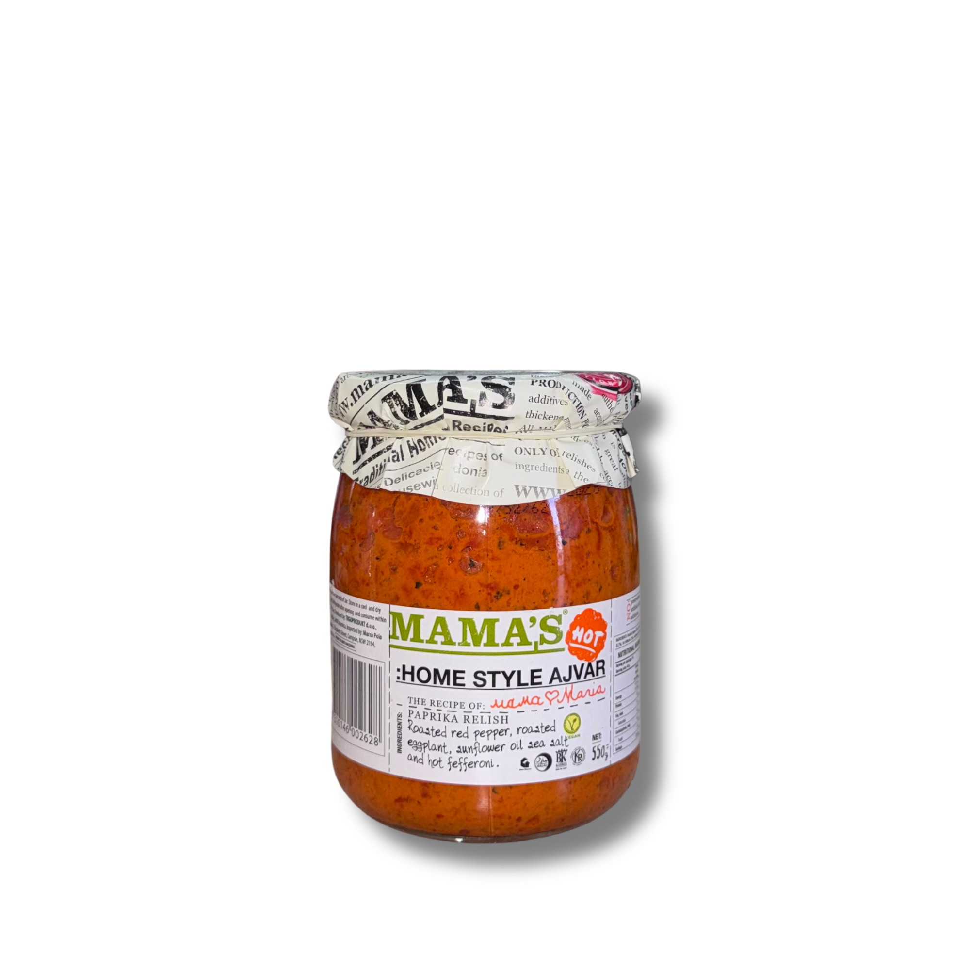 MAMAS Homestyle Ajvar Hot 550g