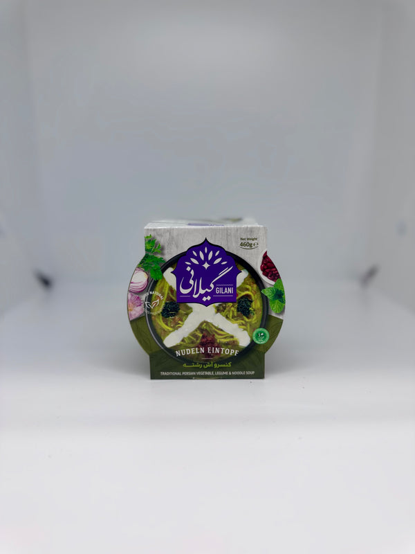 GILANI Canned Traditional Vegetable w/ Legumes & Noodle Soup - Ash Reshteh - 460g