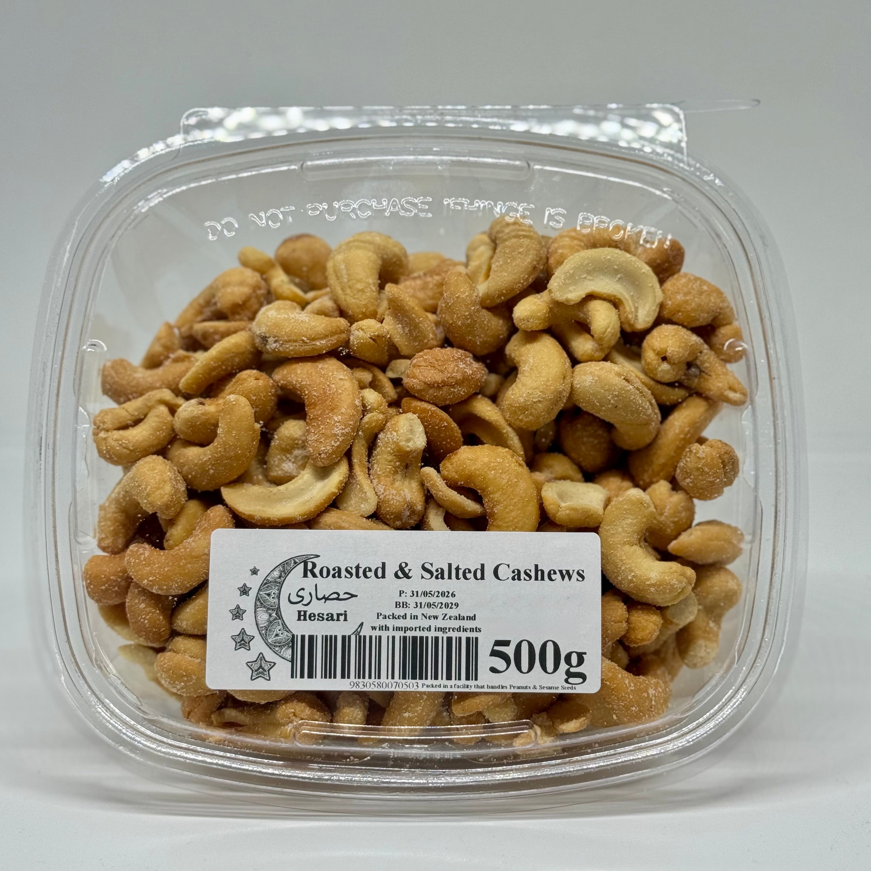 PAYKARI Roasted & Salted Cashews Container 500g