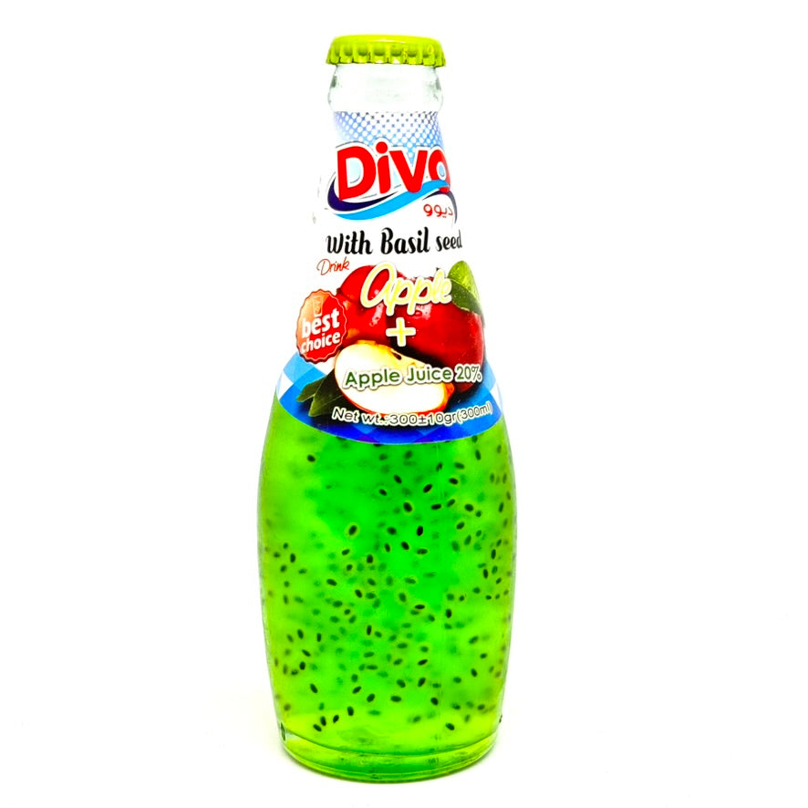 DIVO Apple Drink w/ Basil Seeds 300mL