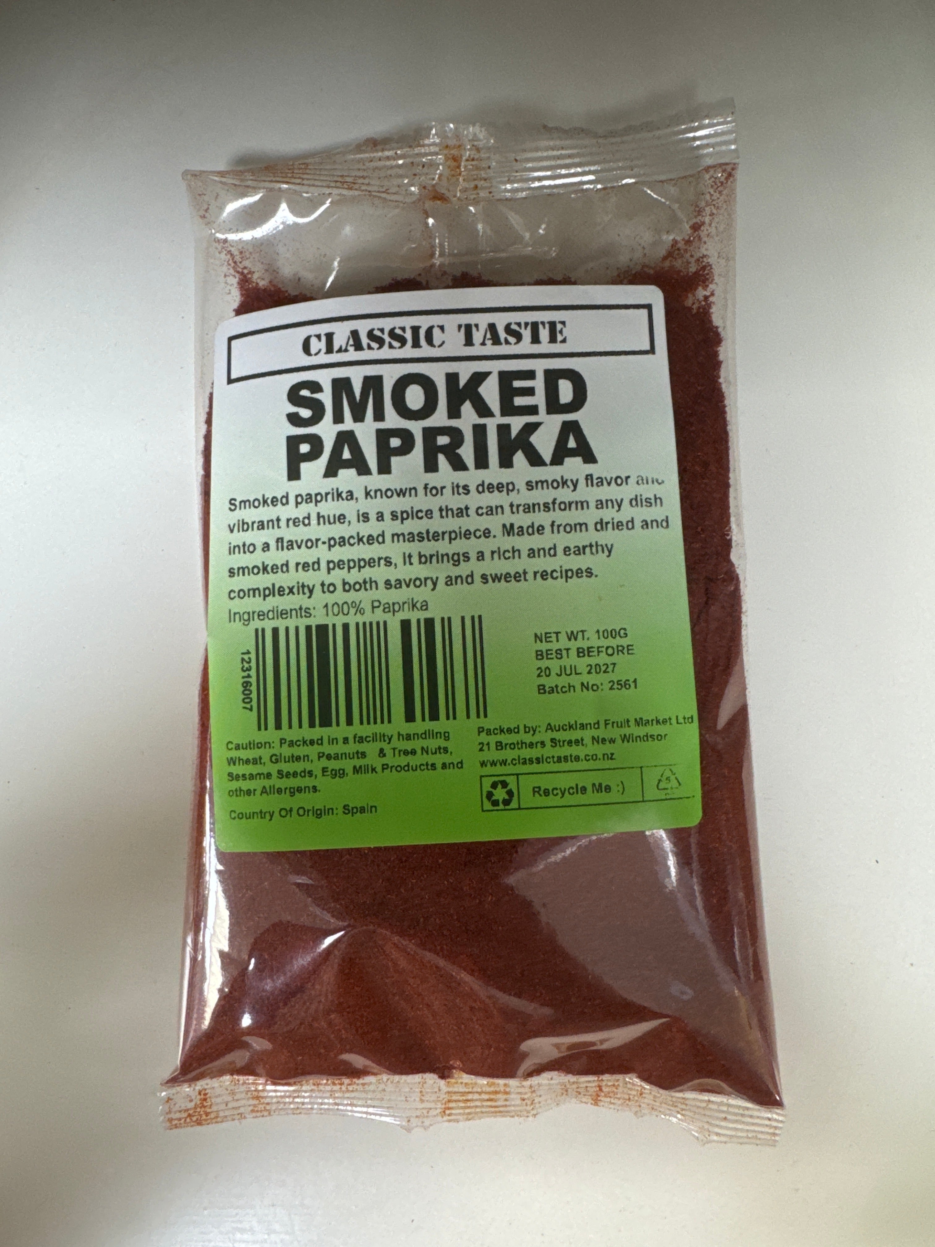CLASSIC TASTE Smoked Paprika 100g