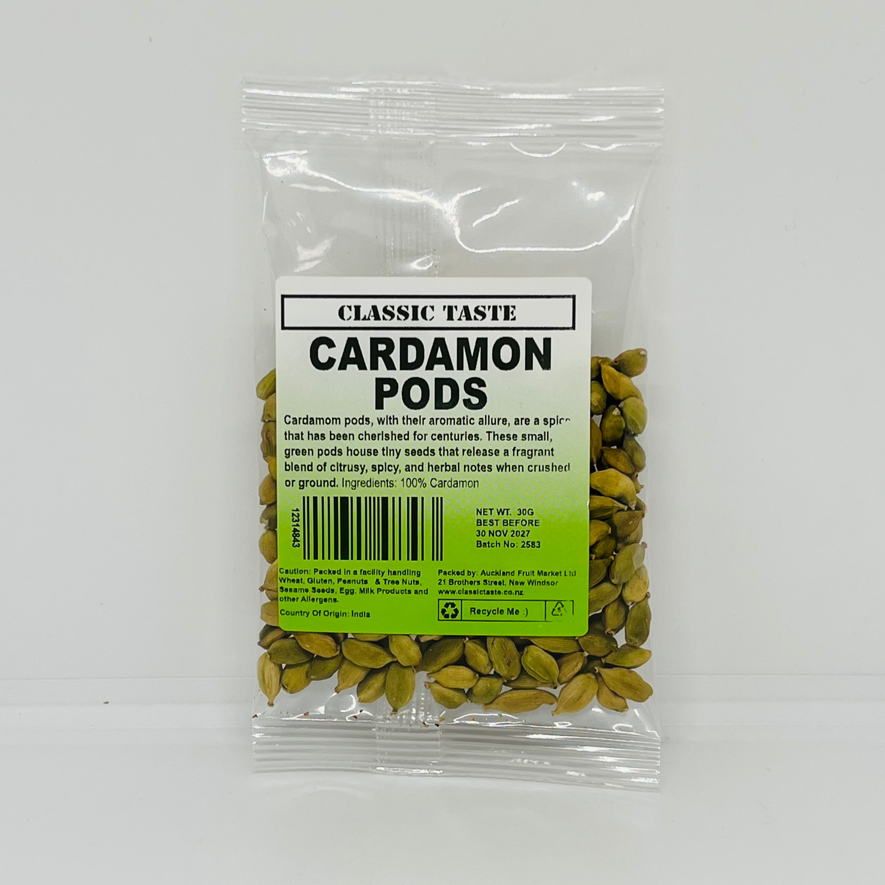 CLASSIC TASTE Cardamom Pods 30g