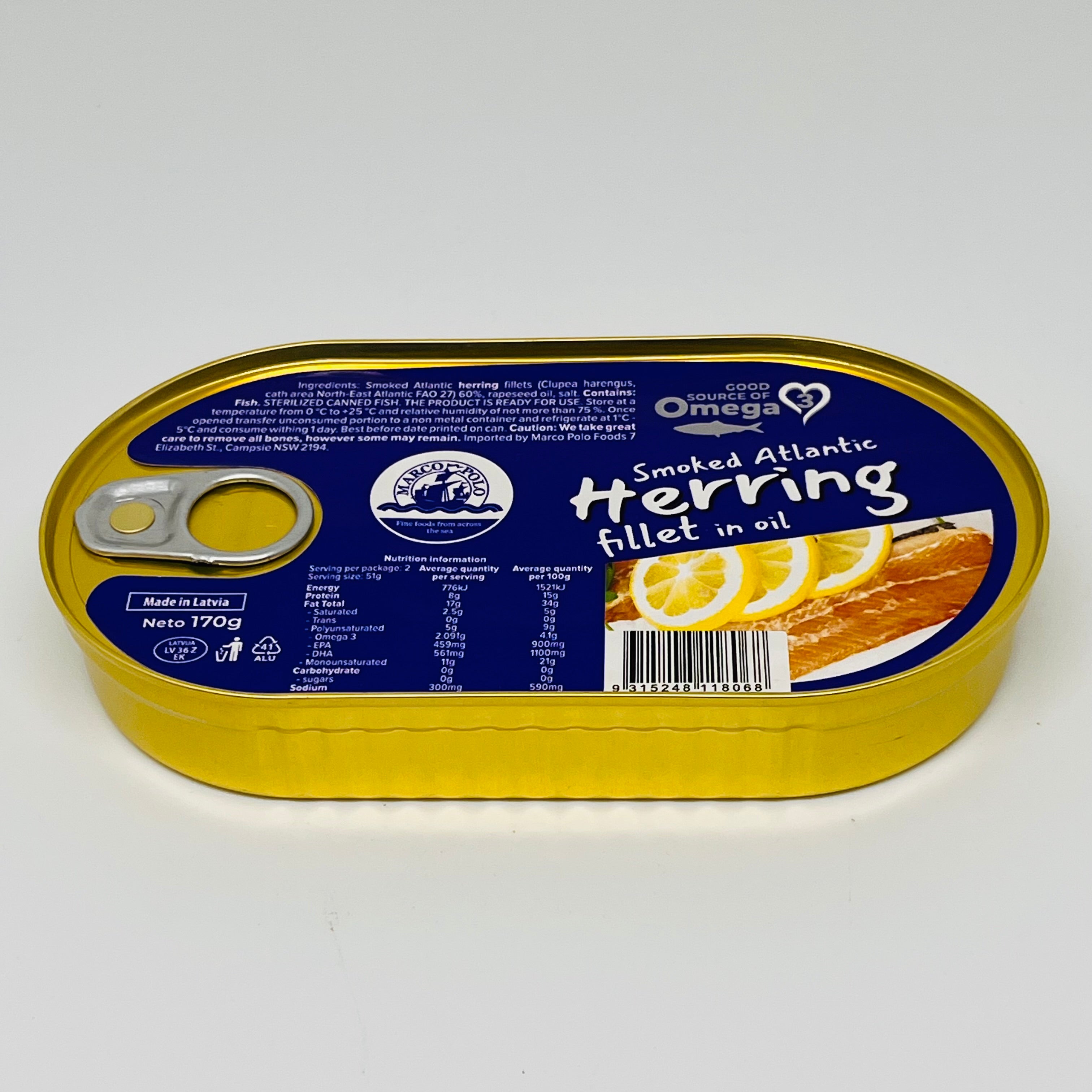 MARCO POLO Smoked Atlantic Herring Fillet in Oil 170g