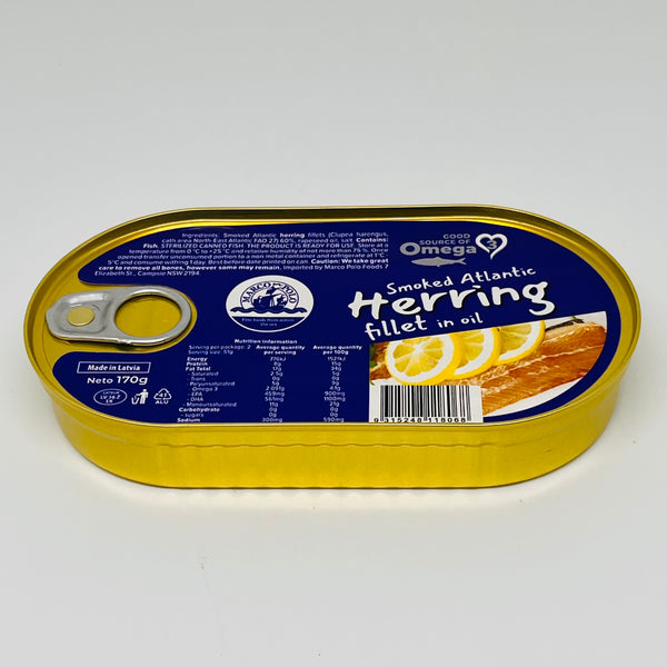 MARCO POLO Smoked Atlantic Herring Fillet in Oil 170g