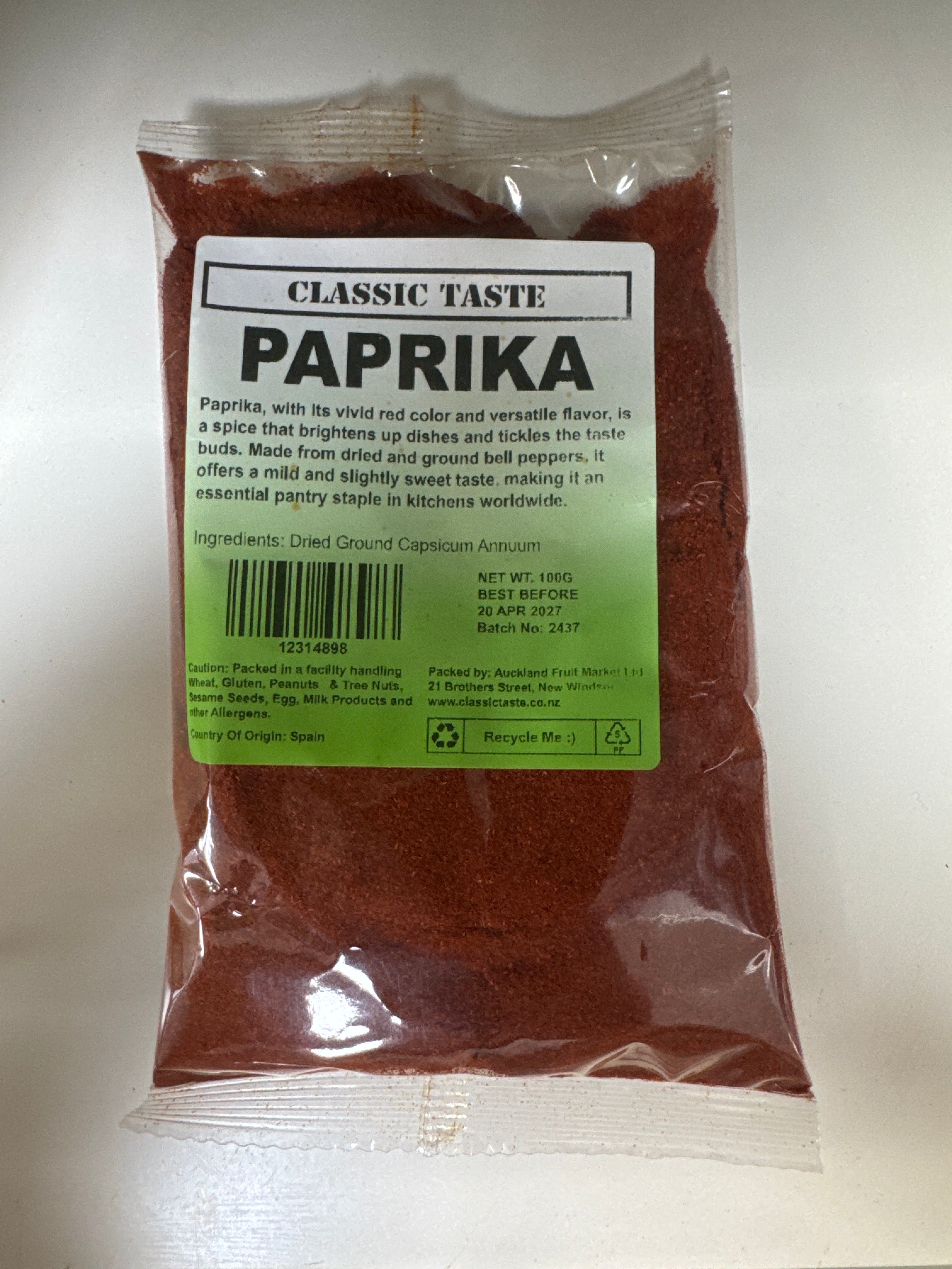 CLASSIC TASTE Paprika 100g