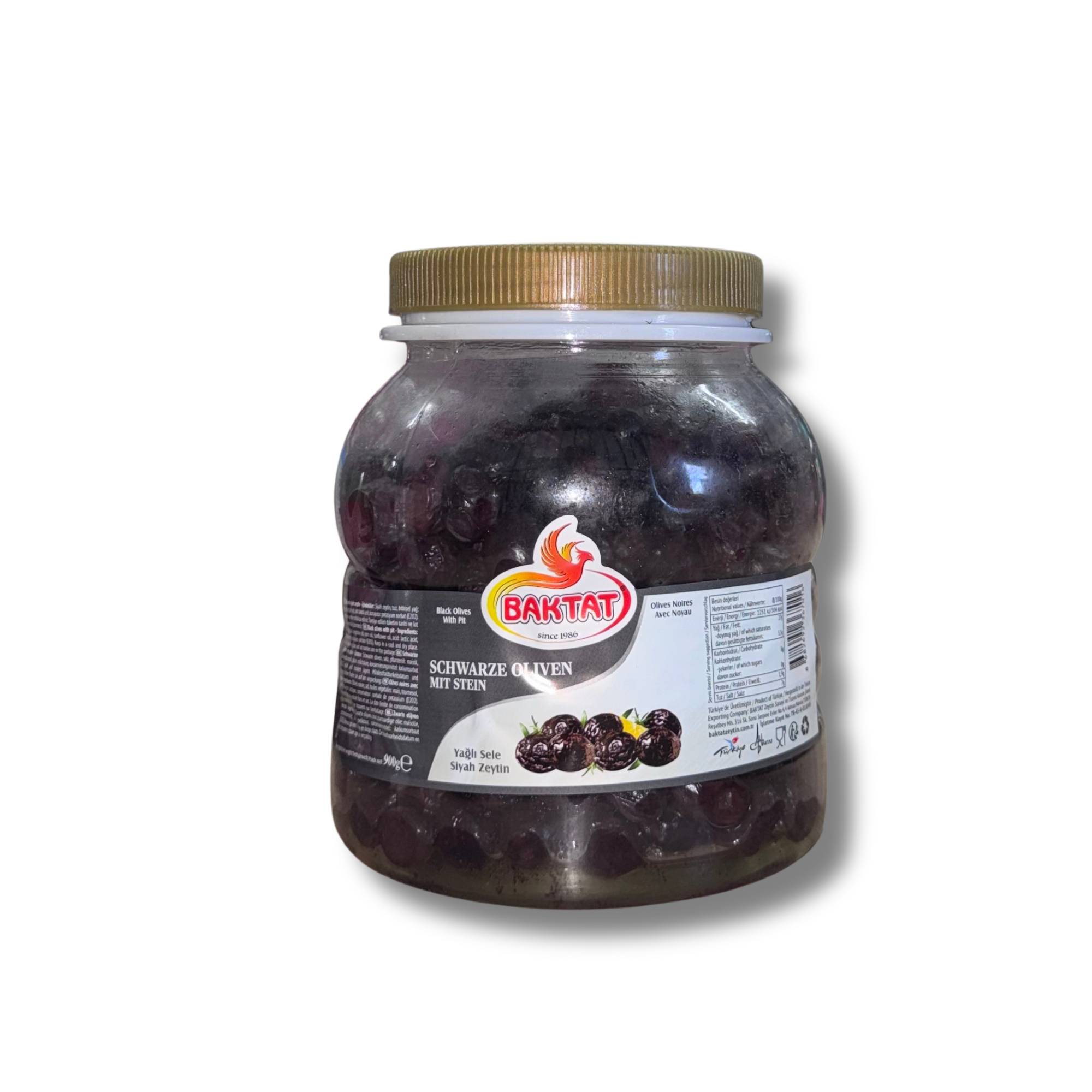 BAKTAT Black Olives w/ Pit 900g