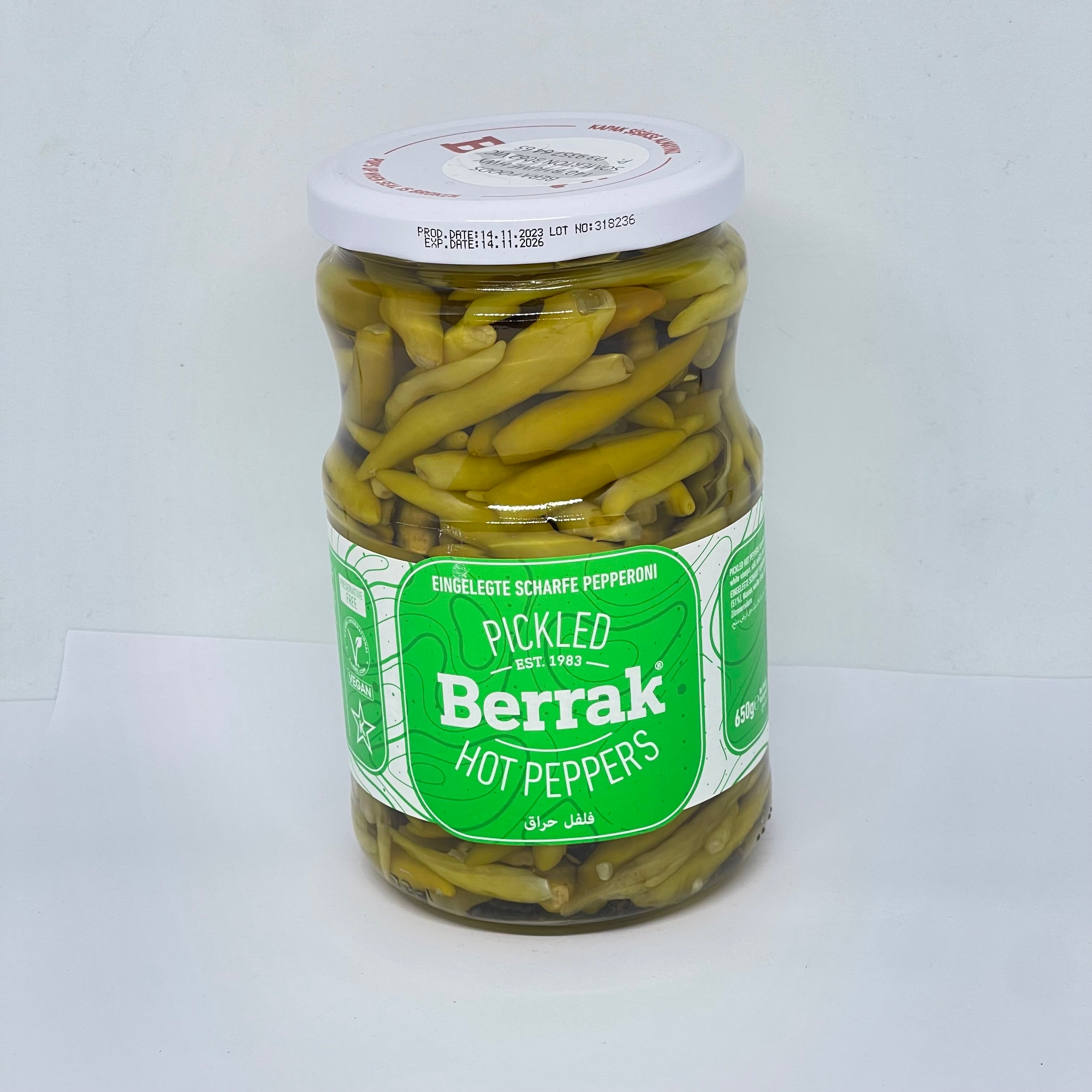 BERRAK Pickled Hot Pepper 650g