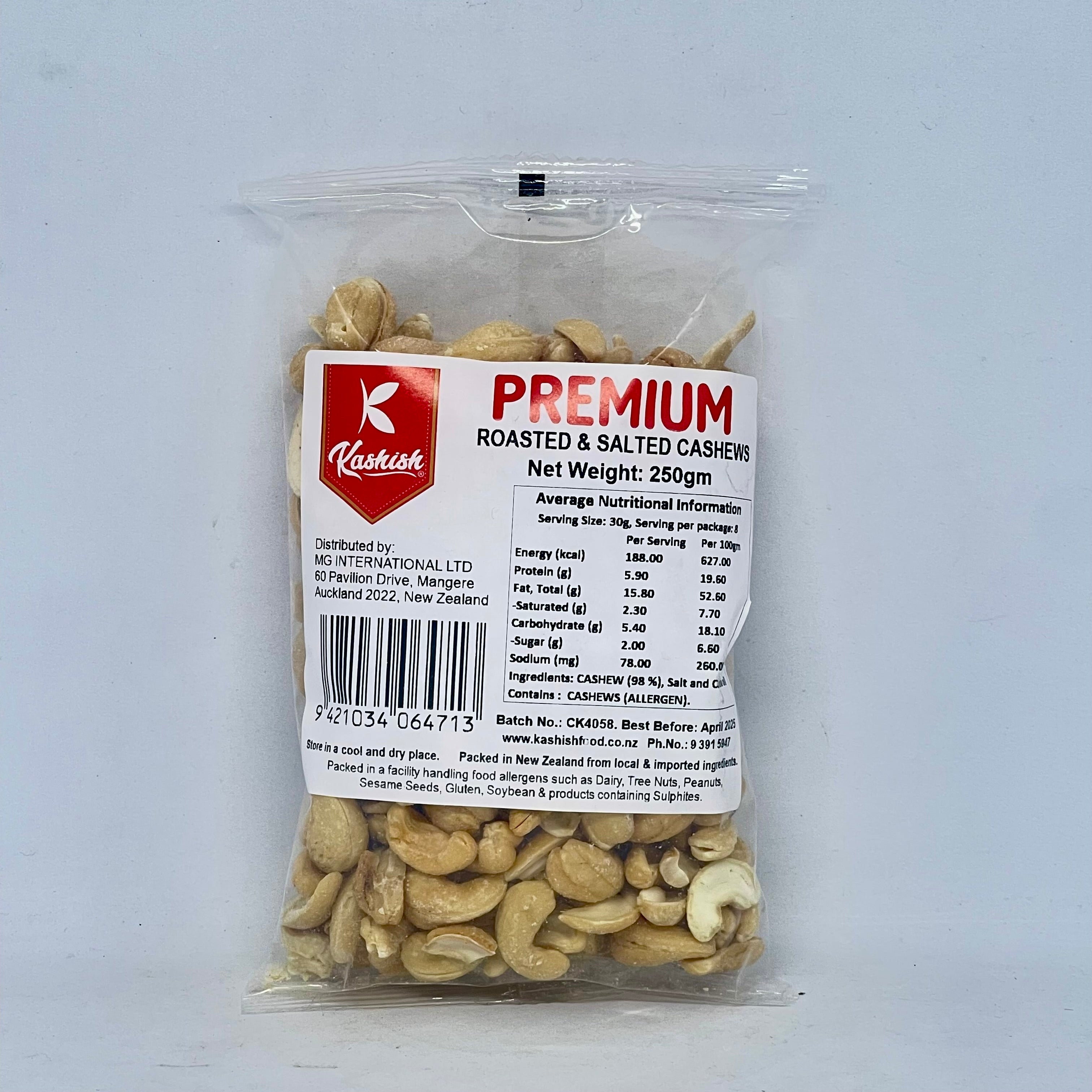 KASHISH Roasted & Salted Cashews 250g