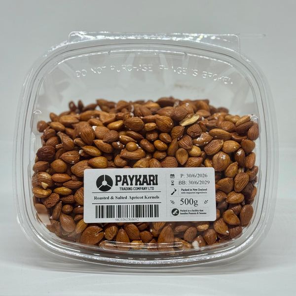 PAYKARI Roasted & Salted Apricot Kernels Container 500g