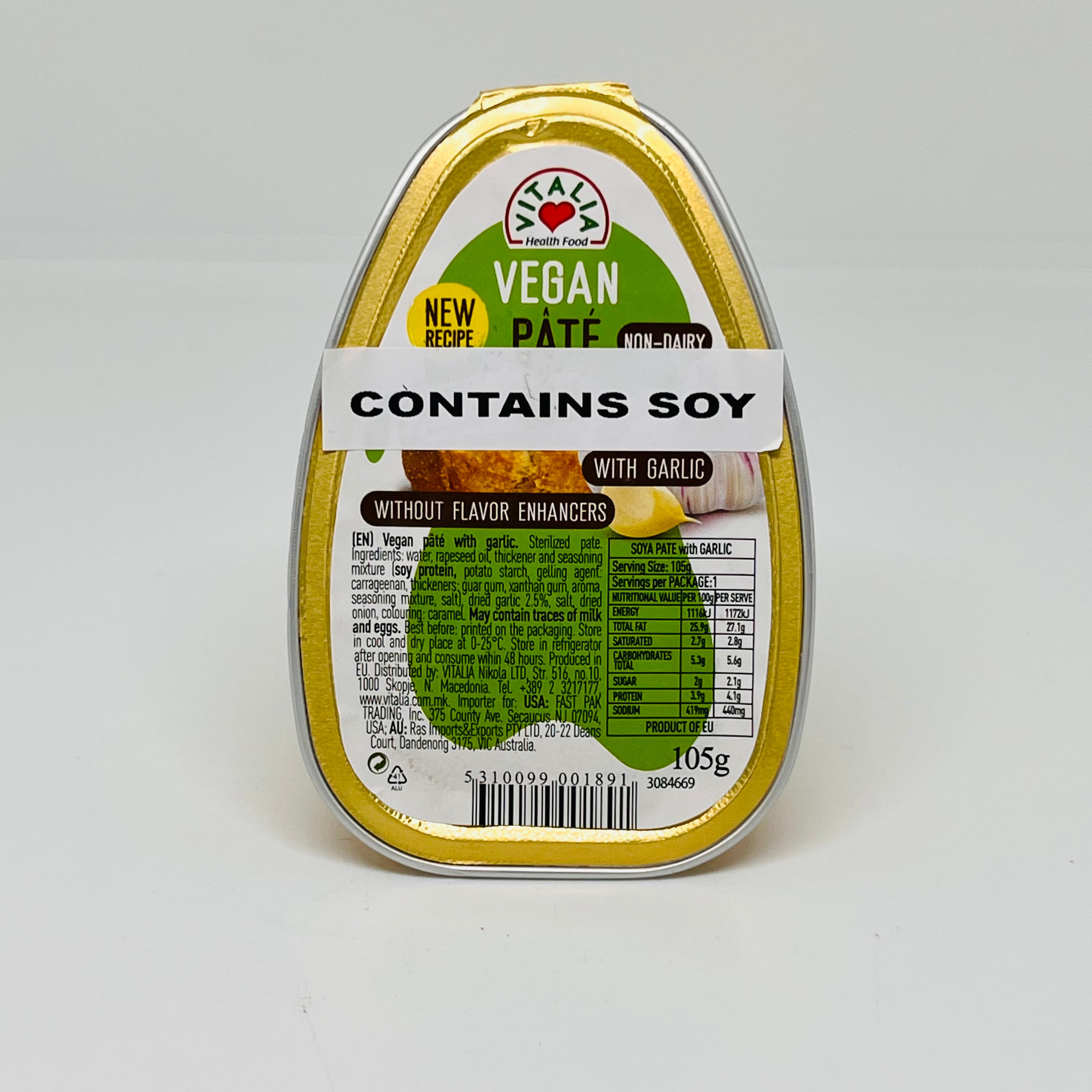 VITALIA Vegan Pate w/ Garlic 105g