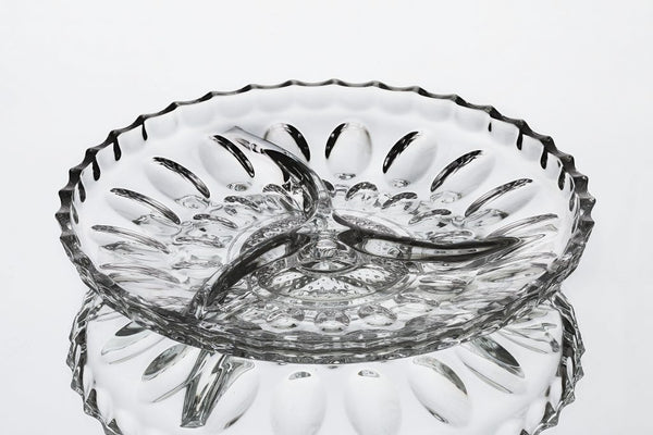 IGI Mina Glass Fruit Tray - 3 Partition