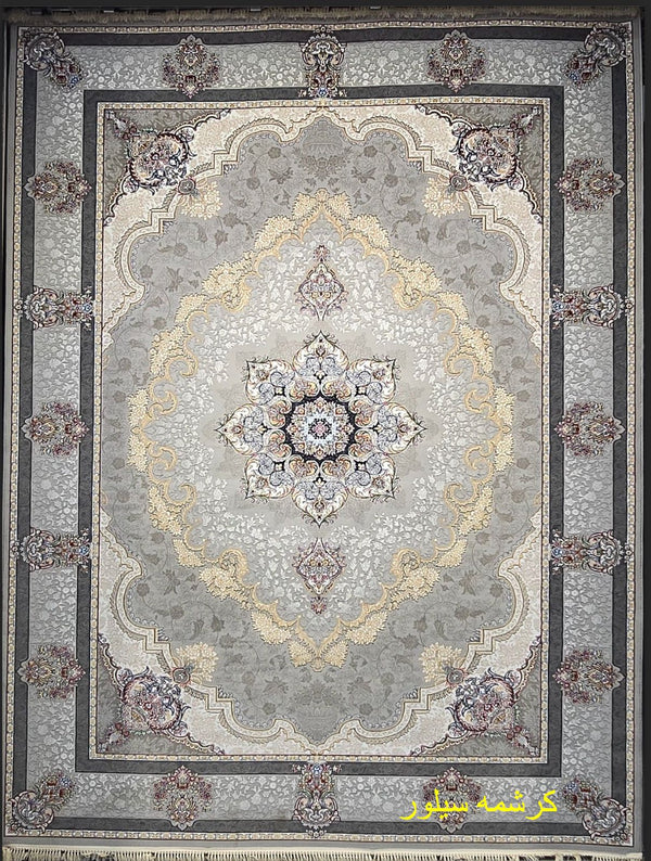 Kereshm Silver Traditional Area Rug