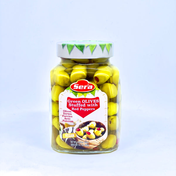 SERA Green Olives w/ Red Pepper 700g