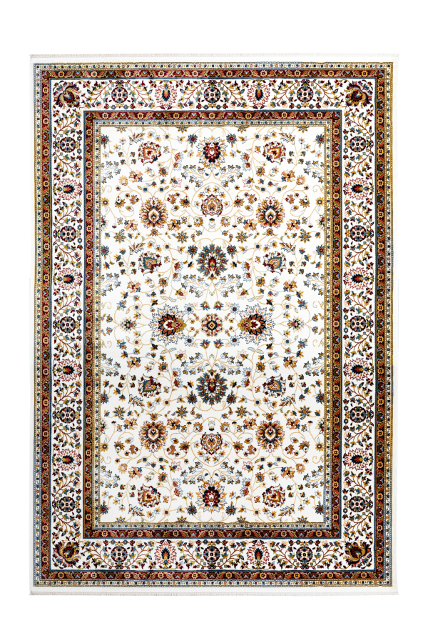 Classic 701 Cream Rug Traditional Design With Floral Patterns - Lalee Designer Rugs