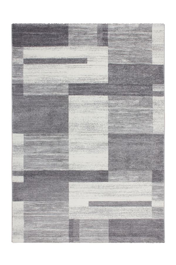 Feeling 501 Silver Simple Thick Geometric Rug - Lalee Designer Rugs