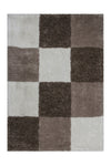Grace 803 Nougat Checkered Shaggy Rug - Lalee Designer Rugs