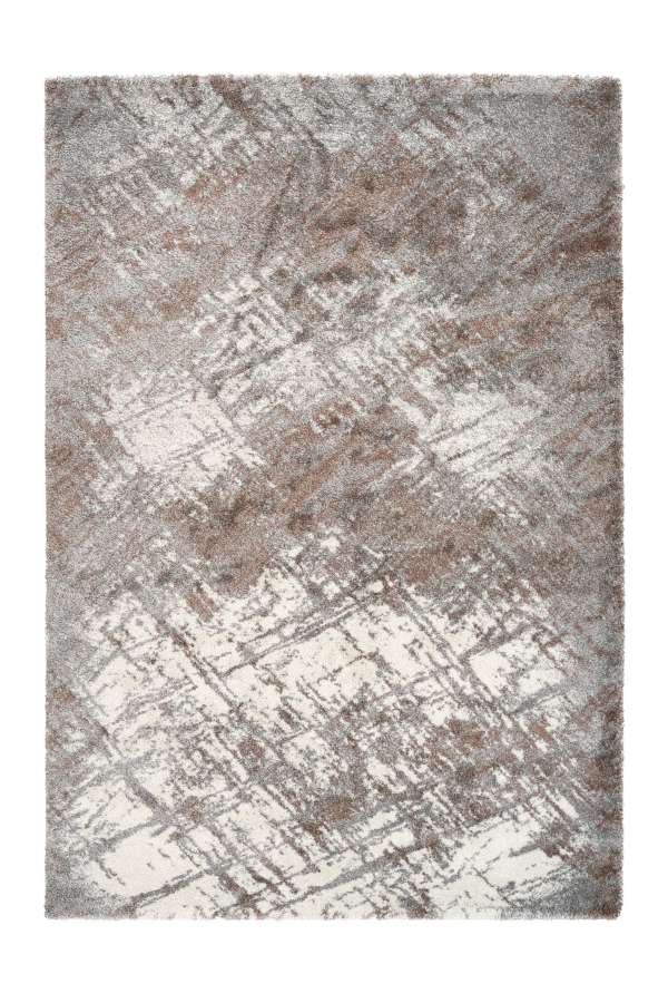 Harmony 401 Abstract Beige-Silver Rug with Jagged Lines - Lalee Designer Rugs