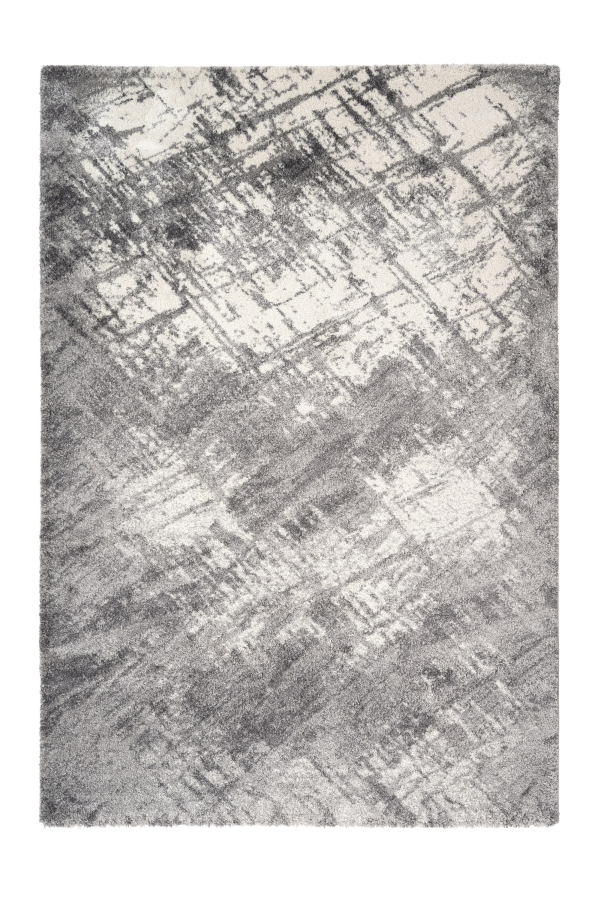 Harmony 401 Abstract Silver Rug with Jagged Lines - Lalee Designer Rugs