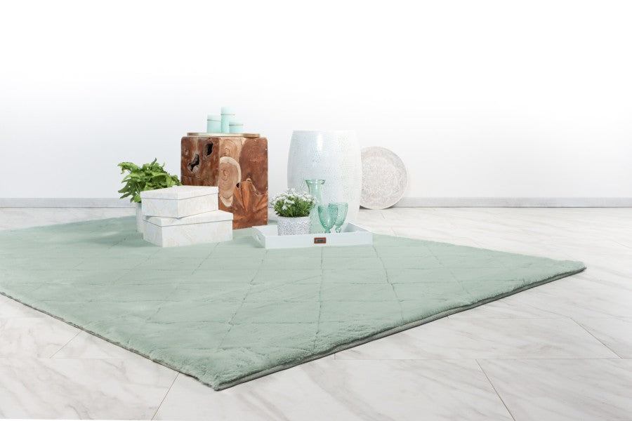 Impulse 600 Jade Very Soft Fluffy Diamond Rug