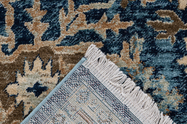 Medellin Rugs Modern Blue Rug with Vintage Look